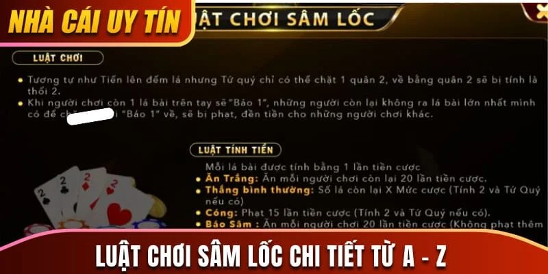 Luật chơi sâm lốc chi tiết từ A - Z chuẩn 2025